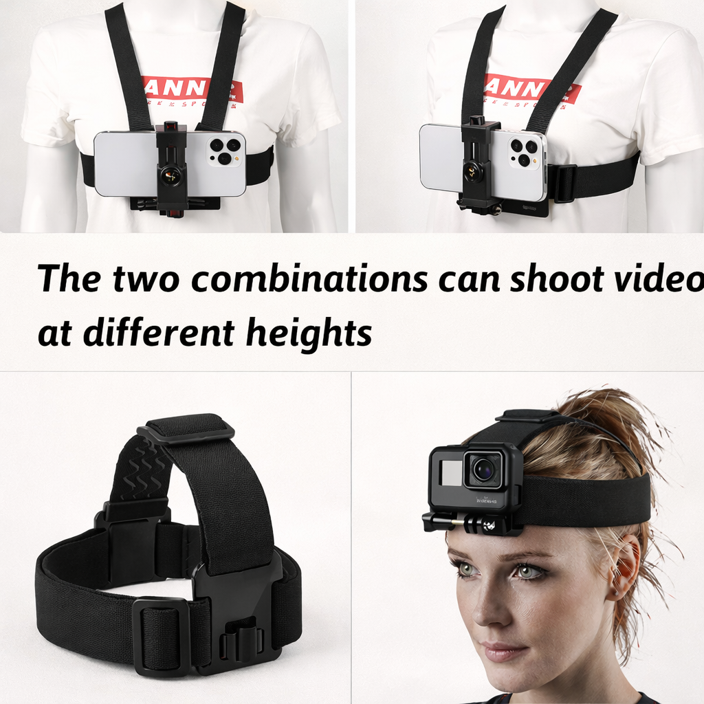 Action Camera Harness (Chest & Head)