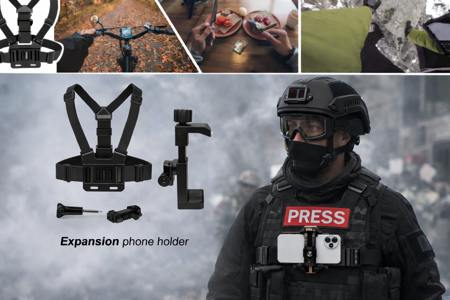 Action Camera Harness (Chest & Head)
